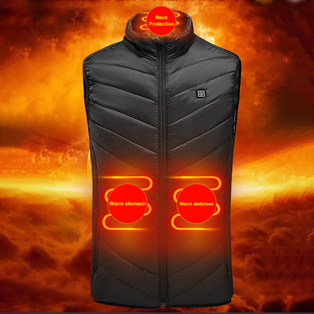 Heated Vest Battery - Elektryczna podgrzewana kamizelka myśliwska zimowa 9-strefowa