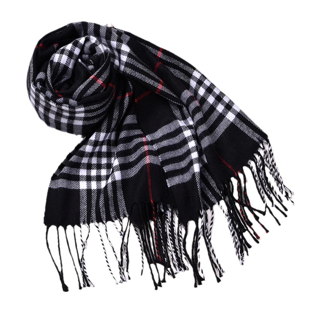 Wool Scarf Men - Szaliki zimowe w stylu brytyjskim ze