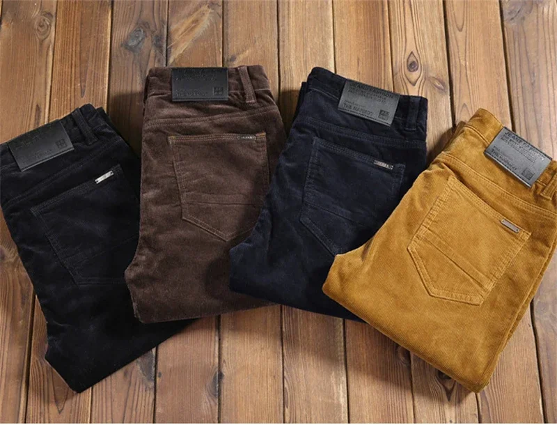 Corduroy Pant Warm - 2023 Jesienno-zimowe męskie sztruksowe spodnie biznesowe