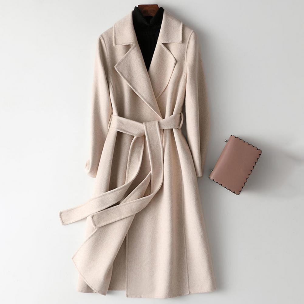 Wool Coat Peacoat - Damski płaszcz wełniany, długi płaszcz wełniany