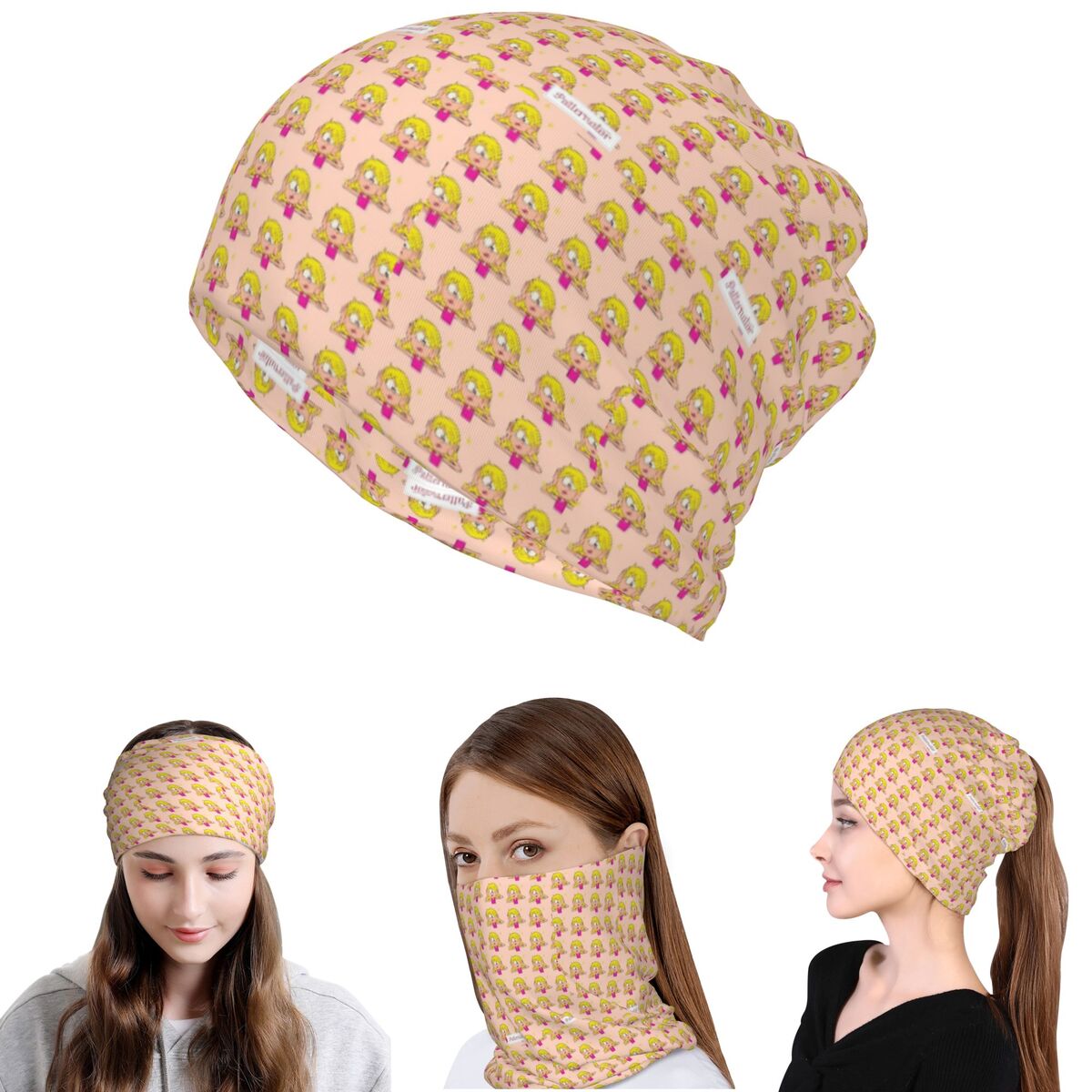 Knit Beanie Hat Warm - Bandana z motywem Lizzie McGuire, chusta