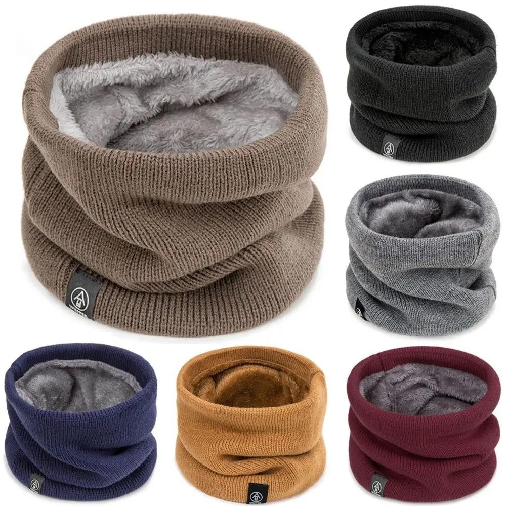 Wool Scarf Men - Modny damski szalik dziergany, jednolity, przypominający