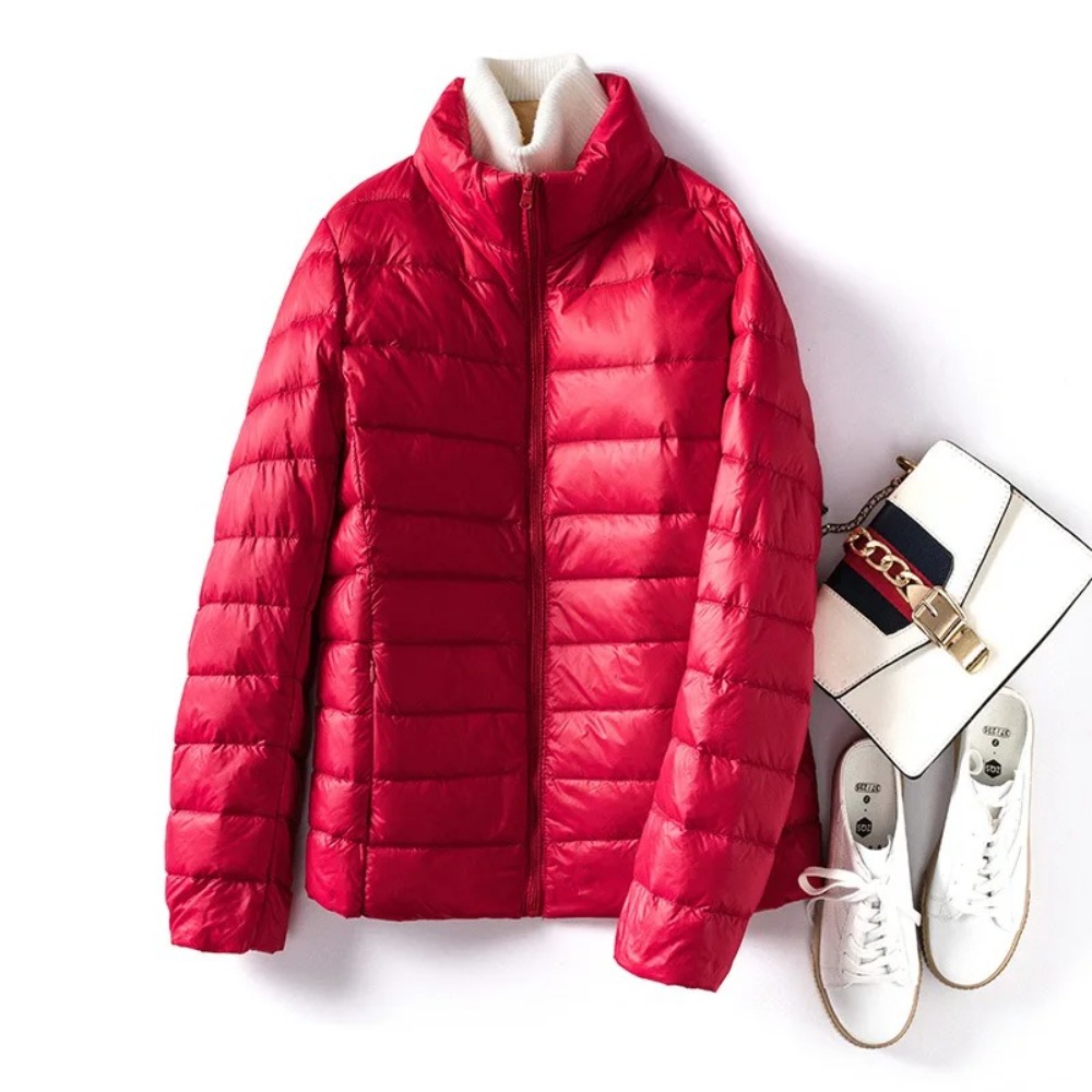 Down Jacket Packable - Ultralekki, pakowany wiosenny płaszcz puchowy Damska