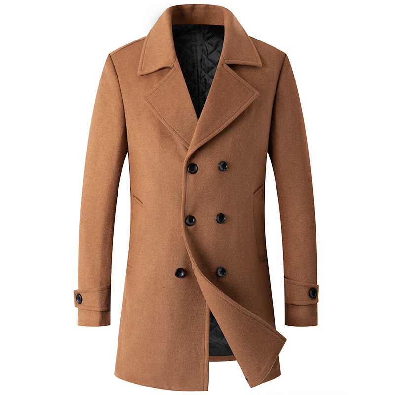 Wool Coat Peacoat - Płaszcz dwurzędowy męski Peacoat wełniana kurtka