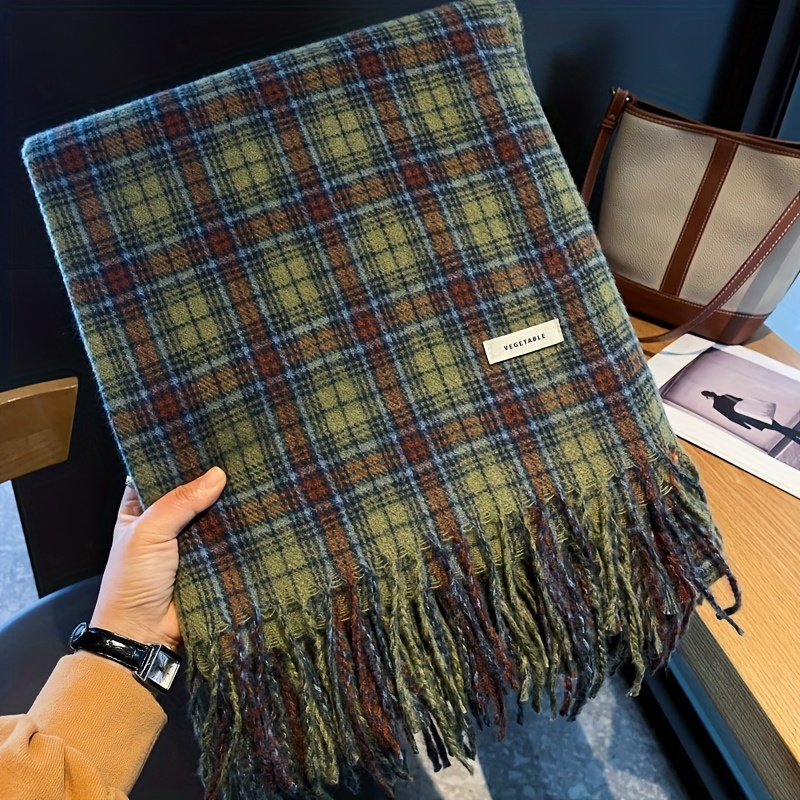 Vintage zielony szalik w kratę – Cashmere Pashmina Wrap recenzja i cena
