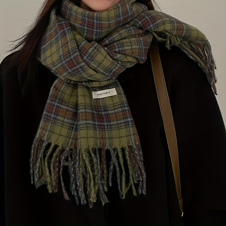 Vintage zielony szalik w kratę – Cashmere Pashmina Wrap recenzja i cena
