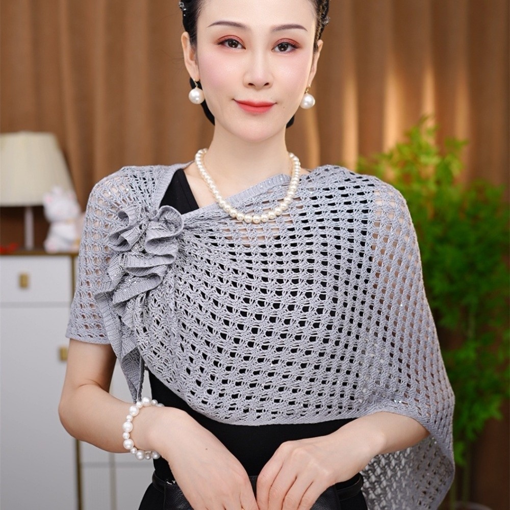 Kardigan z błyszczącym wzorem, – Shawl Wrap Winter recenzja i cena