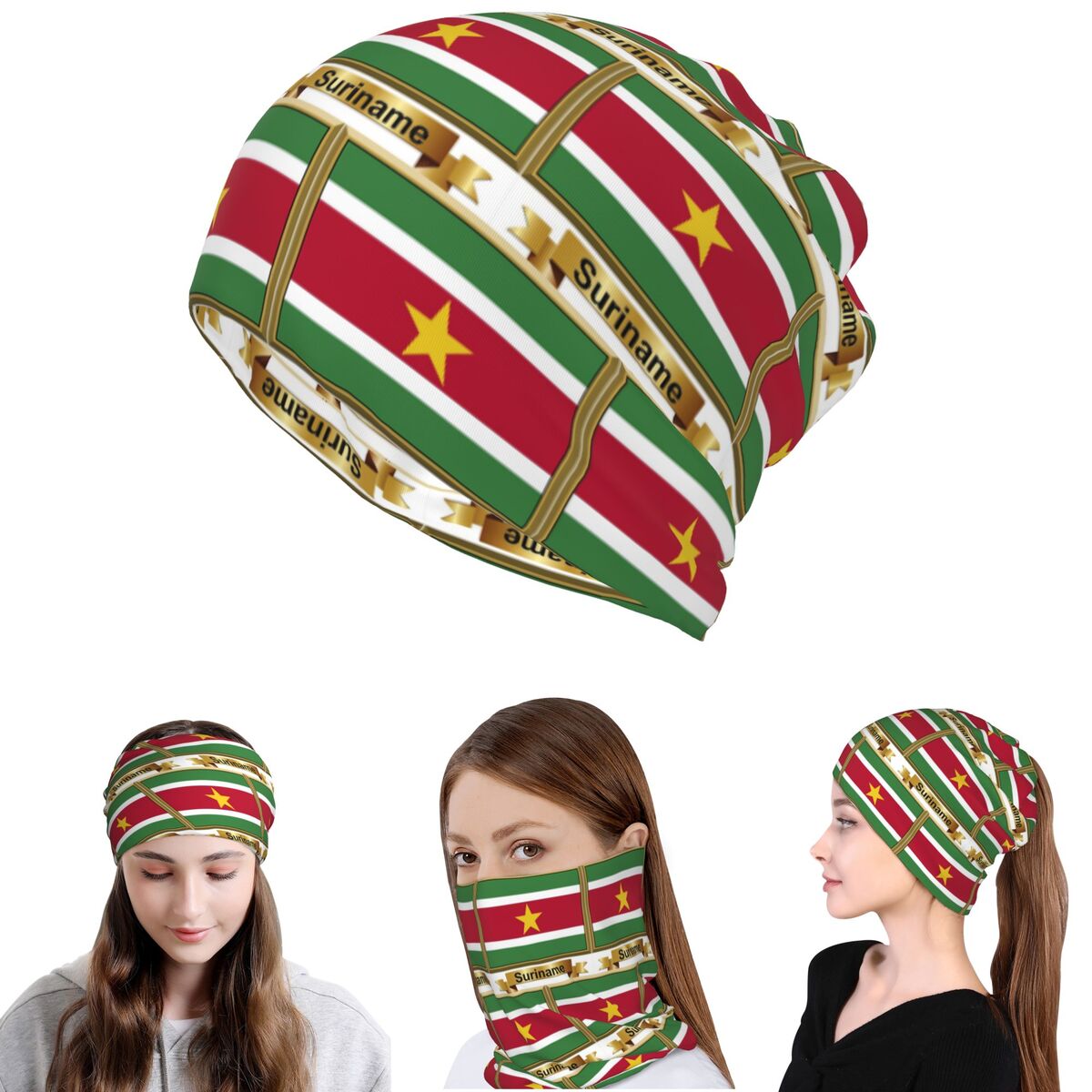 Produkty z flagą Surinamu (N)  – Knit Beanie Hat Warm recenzja i cena