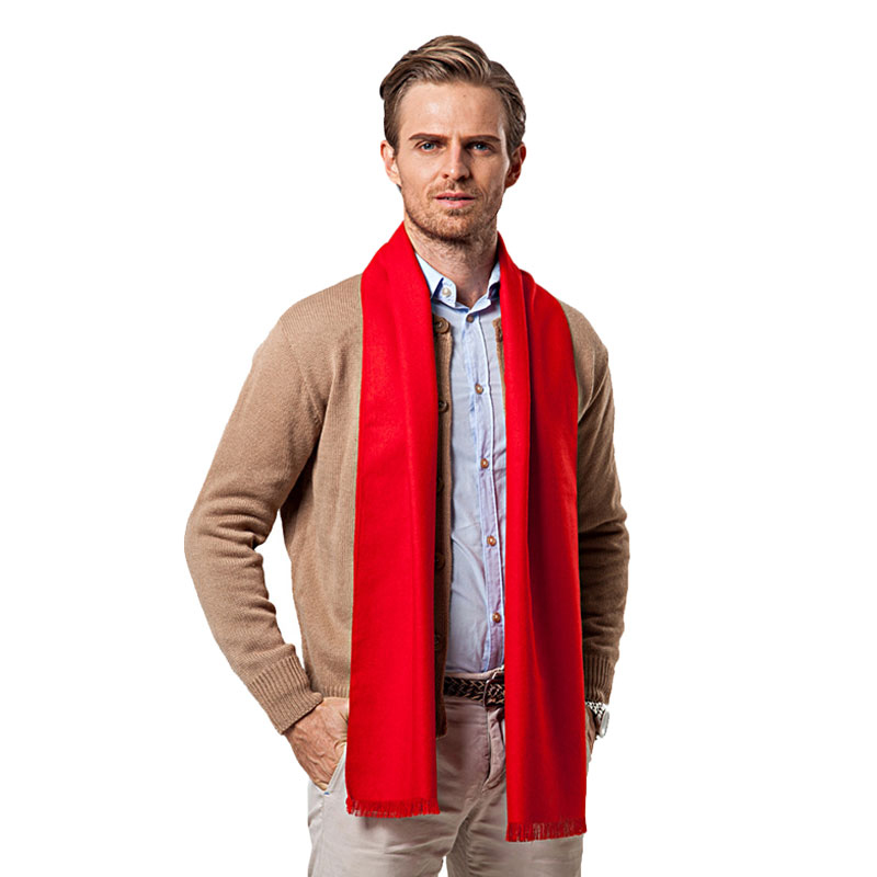 Moda zimowa jednokolorowy męsk – Wool Scarf Men recenzja i cena