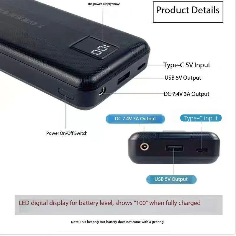 Nowy Power Bank o Dużej Pojemn – Heated Vest Battery recenzja i cena