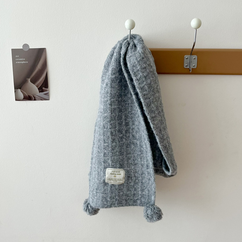 Zimowy szal z dzianiny wafelko – Wool Scarf Men recenzja i cena