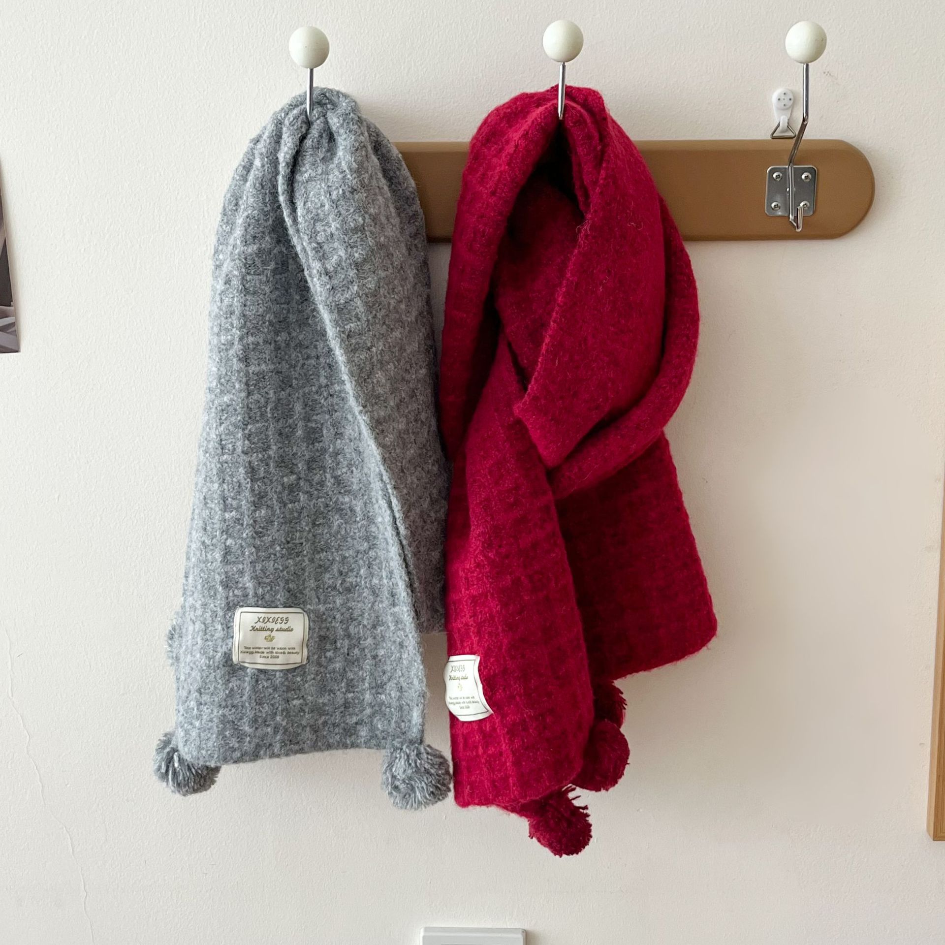 Zimowy szal z dzianiny wafelko – Wool Scarf Men recenzja i cena
