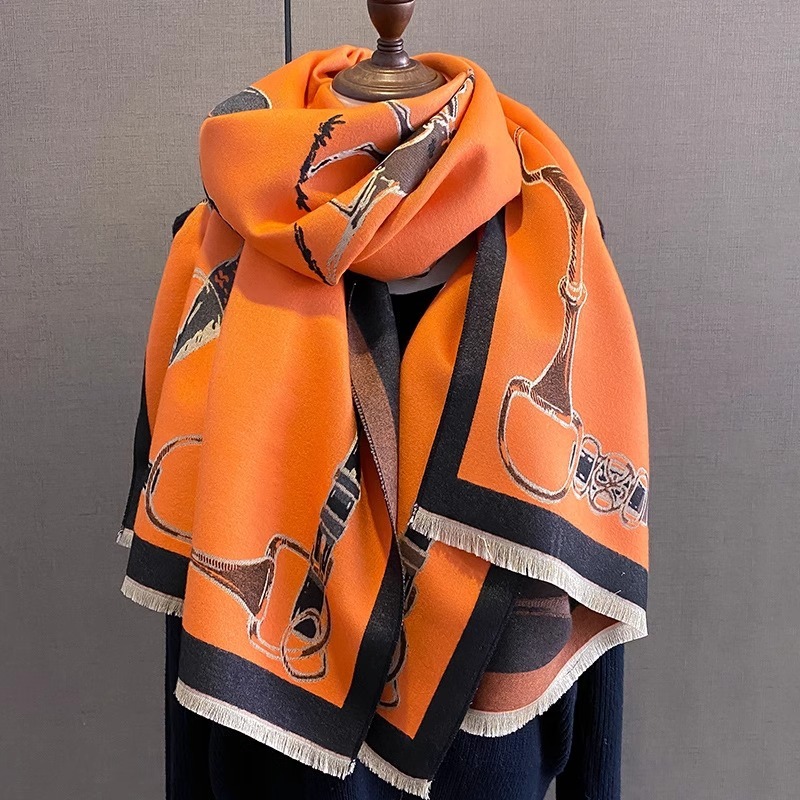 Szalik Retro Rider Horse Imita – Shawl Wrap Winter recenzja i cena
