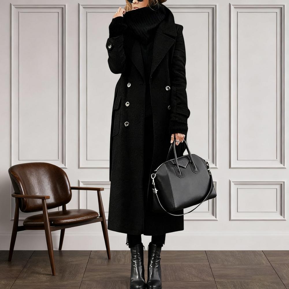 Damski płaszcz, dwurzędowy tre – Wool Coat Peacoat recenzja i cena