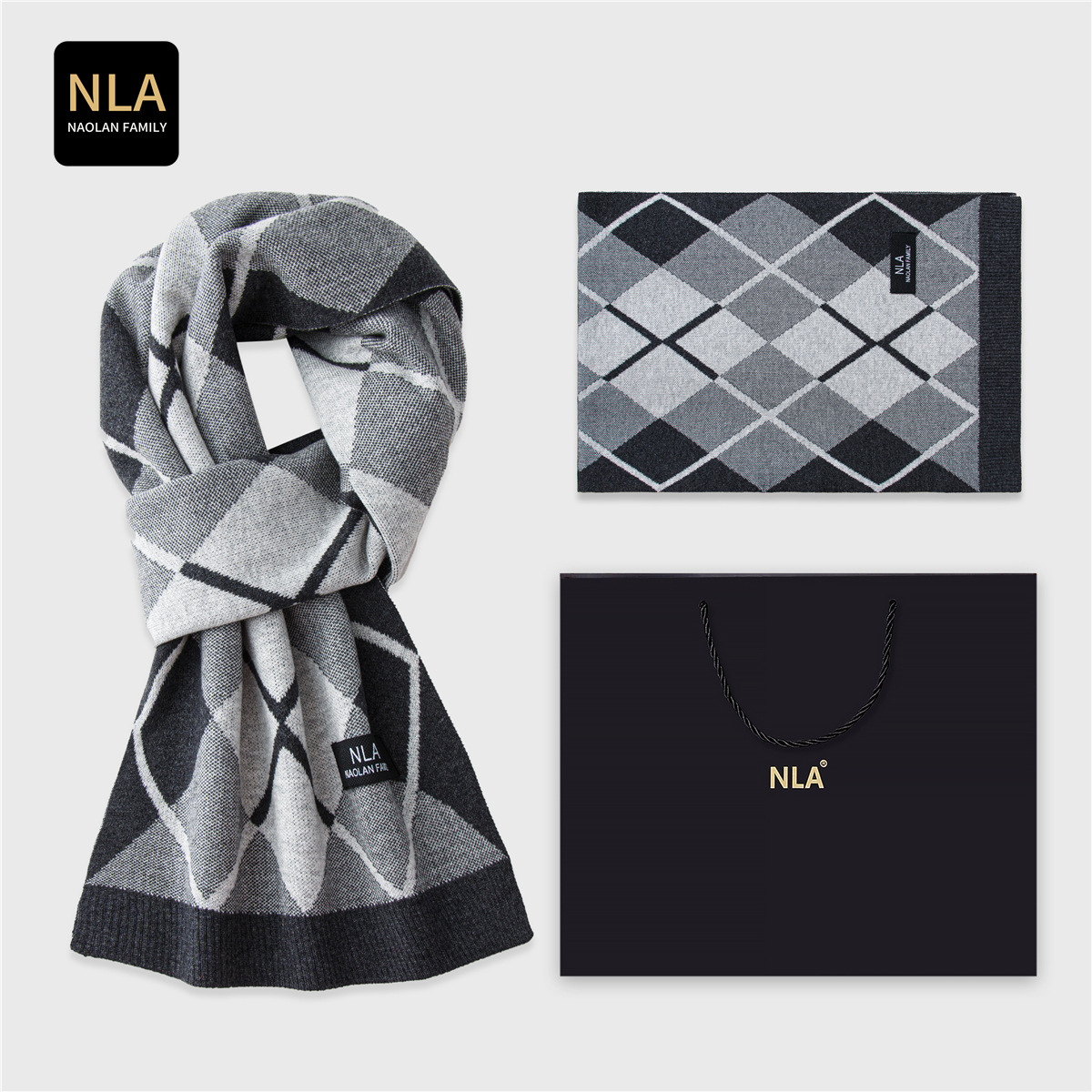 Pudełko prezentowe Dzianinowy  – Wool Scarf Men recenzja i cena
