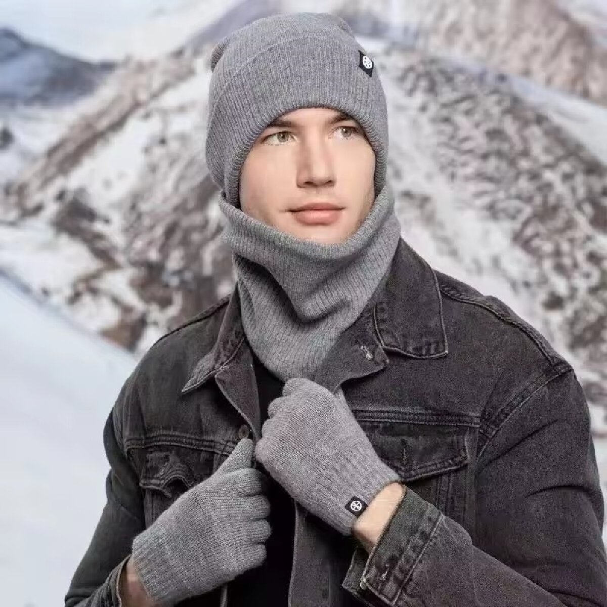 3szt Zimowa czapka z daszkiem  – Wool Scarf Men recenzja i cena